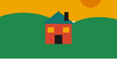 Flat illustration with solid colors and geometric shapes (JPEG)